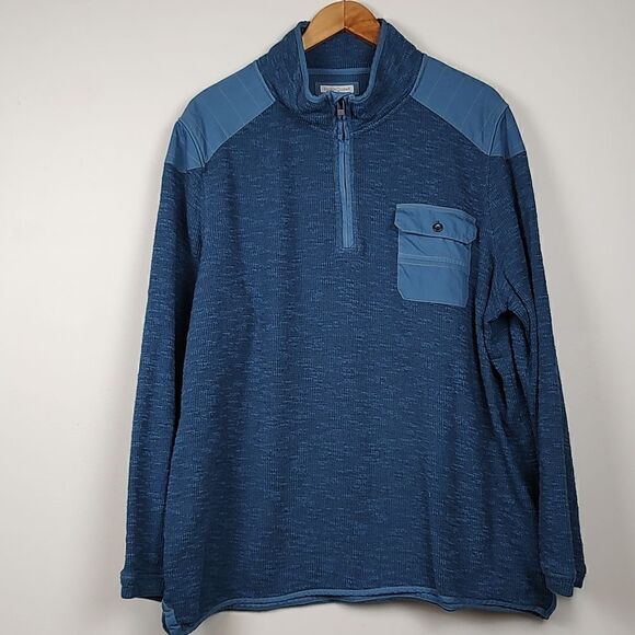 Carbon2Colbalt Quarter Zip Men's Long Sleeve Cotton Pullover Sweater Size XL - Picture 12 of 12